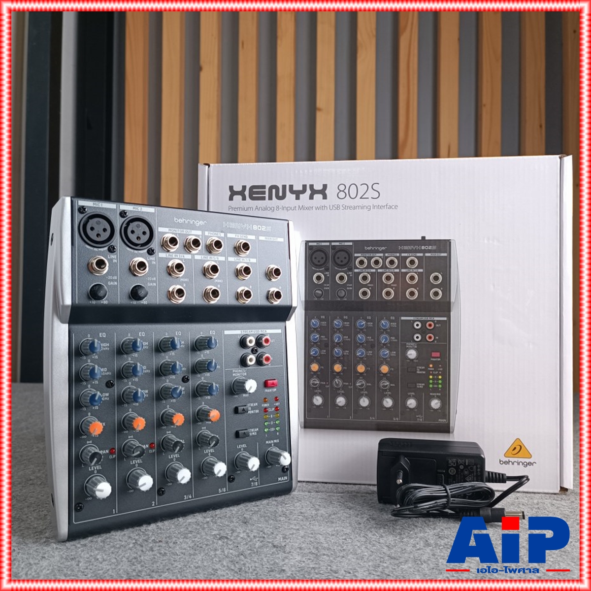 BEHRINGER XENYX-802S mixer มิกเซอร์ขนาดเล็กสำหรับไลฟ์และสตรีมมิ่ง มิกเซอร์อนาล็อก 8 อินพุตพร้อมอินเตอร์เฟส USB สตรีมมิ่ง +++ เอไอ-ไพศาล