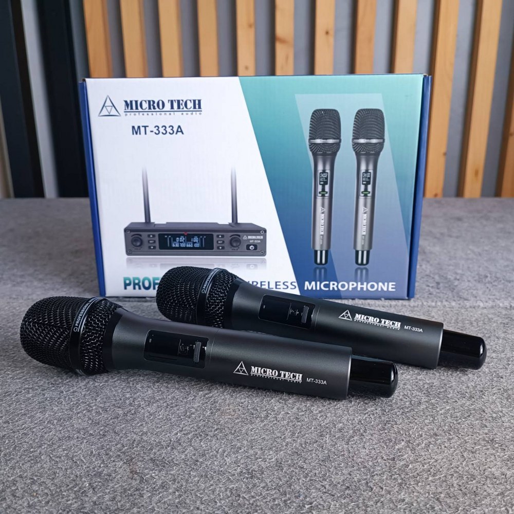 ไมค์2ด้าม MICROTECH MT-333A ไมค์ลอย ถือคู่ UHF MT 333A MT333A ไมค์ลอยมือถือคู่UHF ไมโครโฟนแบบไร้สาย เอไอ-ไพศาล
