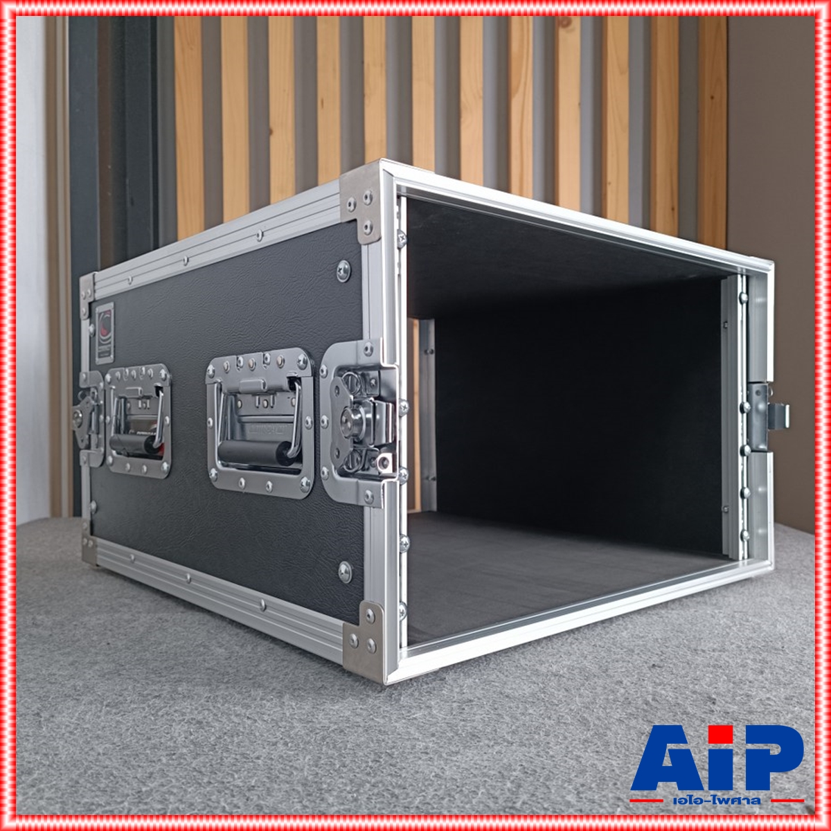 COMPACT B-6U สีดำ RACK ลึก21นิ้ว แร็ค กล่องใส่เครื่องเสียง กล่องแร็คสีดำ แร็คลึก21นิ้ว RACK6U เอไอ-ไพศาล