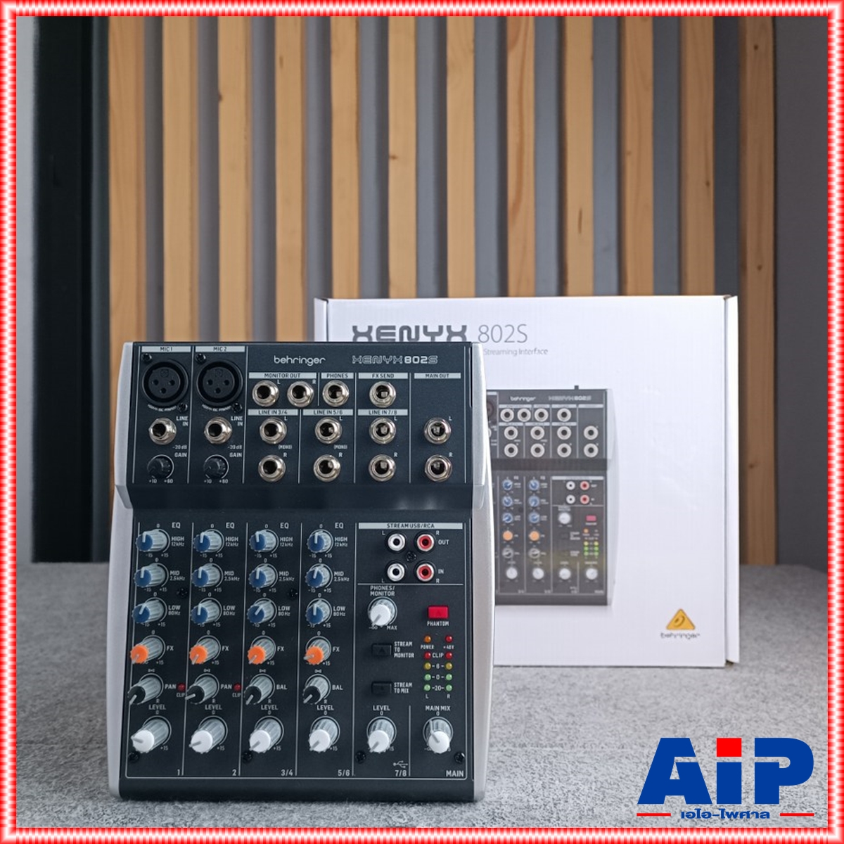 BEHRINGER XENYX-802S mixer มิกเซอร์ขนาดเล็กสำหรับไลฟ์และสตรีมมิ่ง มิกเซอร์อนาล็อก 8 อินพุตพร้อมอินเตอร์เฟส USB สตรีมมิ่ง +++ เอไอ-ไพศาล