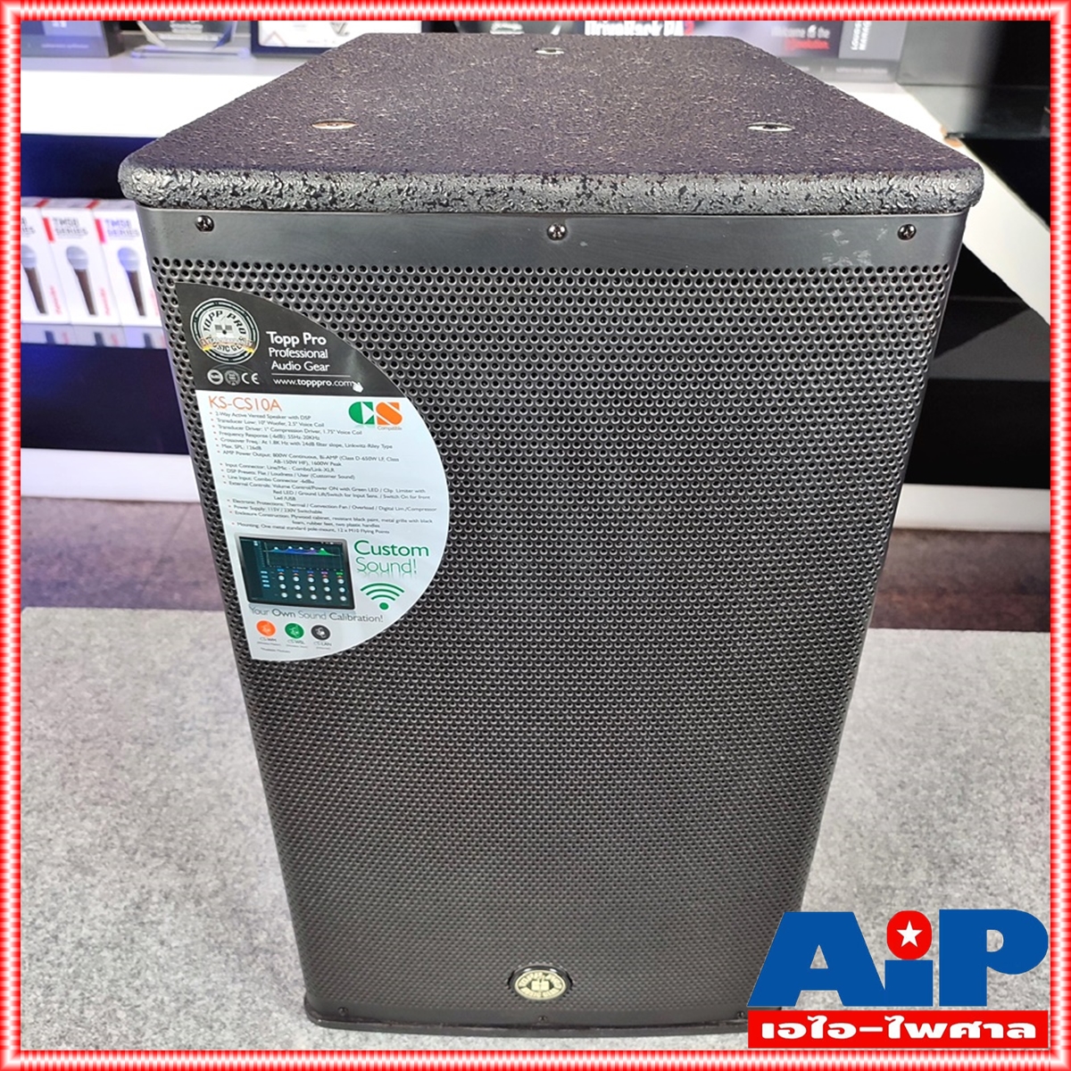 TOPPPRO KS-CS10A ตู้ลำโพง10"+AMP ตู้ลำโพงเสียงกลางมีแอมป์ในตัว 2 ทาง ขนาด 10 นิ้ว ดอกเสียงแหลม 1 นิ้ว กำลังขับสูงสุด 3200 วัตต์ KSCS10A KS CS10A เอไอ-ไพศาล