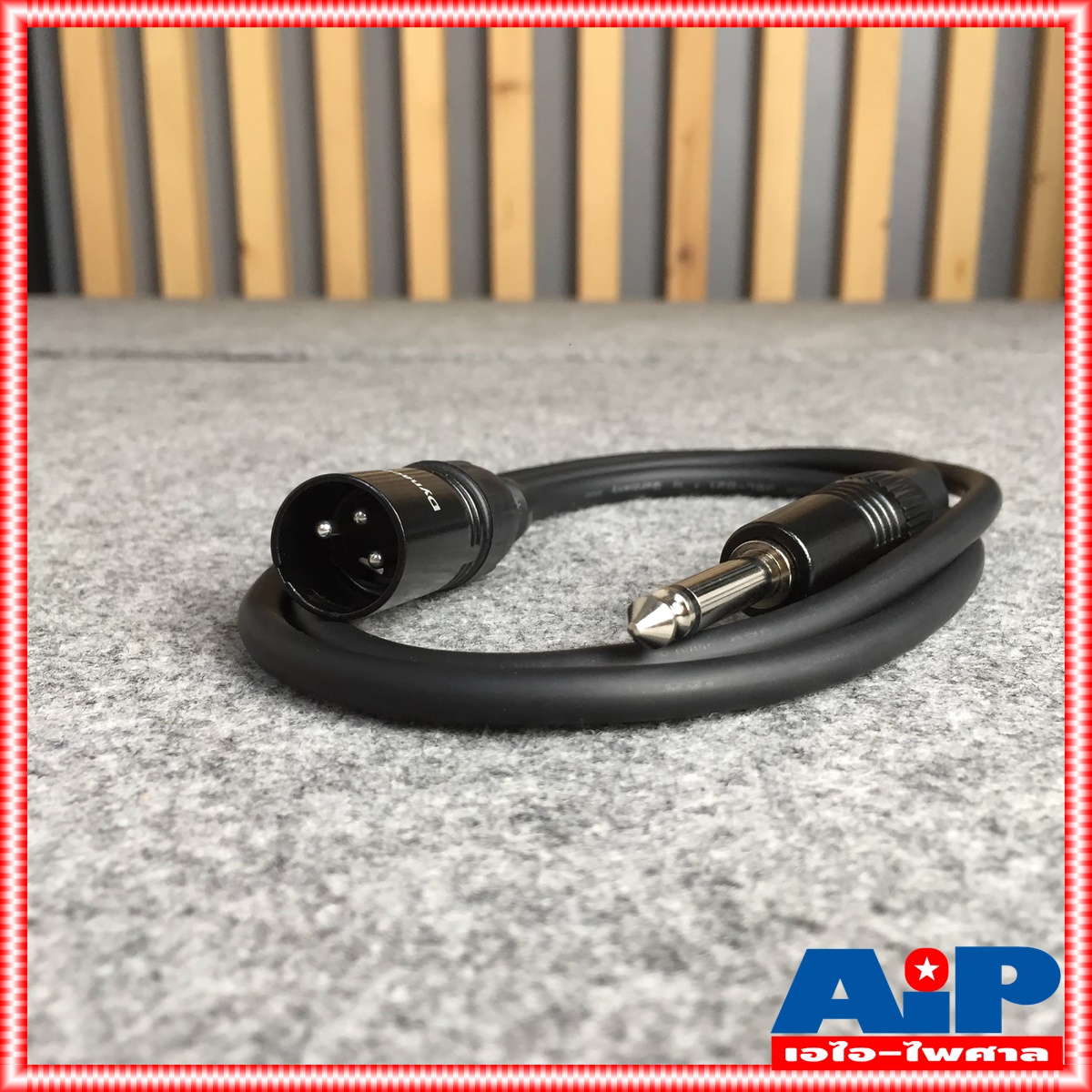 1เมตร สาย PHONE - XLR ตัวผู้ J021 dynacom สายสัญญาณ ไดนาคอม ปลั๊กไมค์ - CANNON ตัวผู้ สายยาว 1เมตร