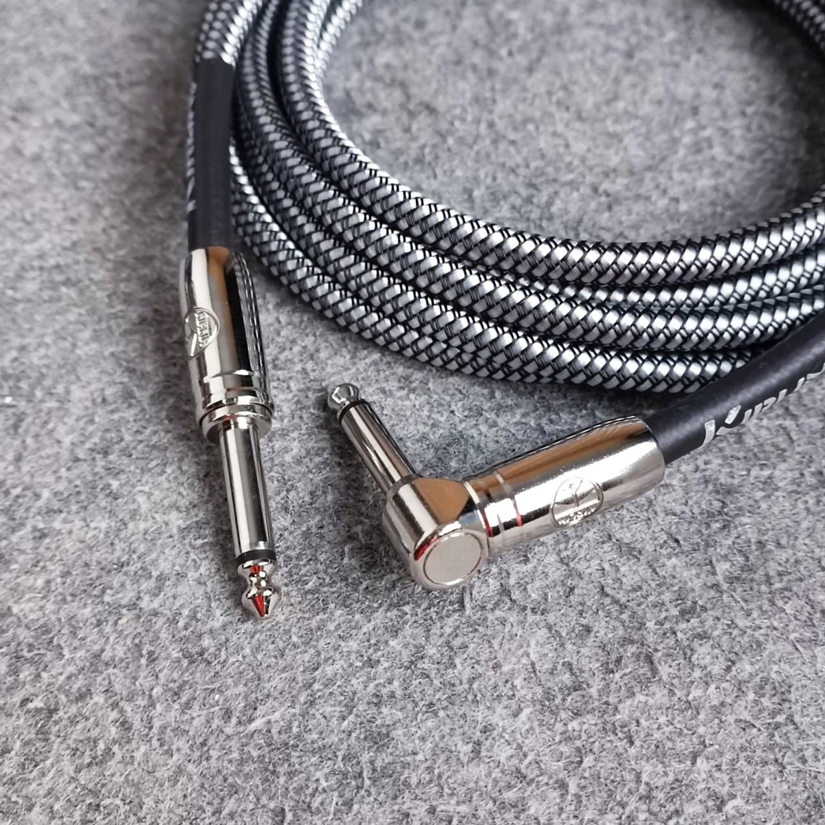 6เมตร(1เส้น) KIRLIN IWCC-202PN สายกีต้าร์6เมตร ตรง+งอ มีให้เลือก 4สี สีส้ม / ม่วง / ดำ / น้ำเงิน สายแจ็คกีต้าร์ แบบถัก 20awg สายไมค์หัวท้าย สายสัญญาณสำเร็จรูป เอไอ-ไพศาล สีส้ม