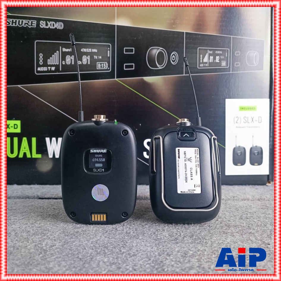 SHURE SLXD14DA-M55 ชุดเครื่องรับ/ส่งไร้สายดิจิตอล แบบ UHF ชุดไมโครโฟนไร้สายระบบดิจิตอล ชุดไมโครโฟนไร้สายแบบพกพา Shure SLXD14DA M55 SLXD14DAM55 เอไอ-ไพศาล +++