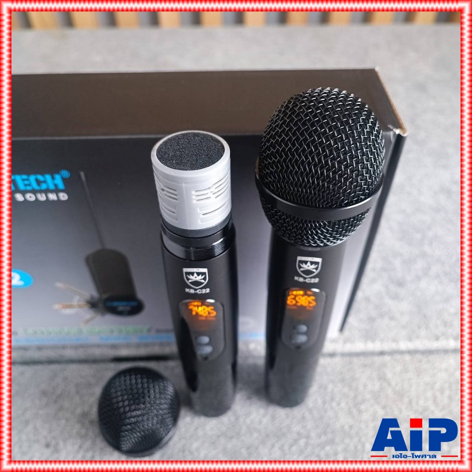 PROEUROTECH KB-C22 ไมค์ลอยคู่ ไมค์โครโฟนไร้สาย (ปรับความถี่ได้) ไมค์ ใช้ถ่านชาร์ท ไมค์ลอยพกพา PROEURO TECH KB C22 KBC22 เอไอ-ไพศาล