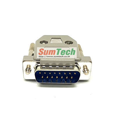 DB 15 pins male with cover (2 rows)