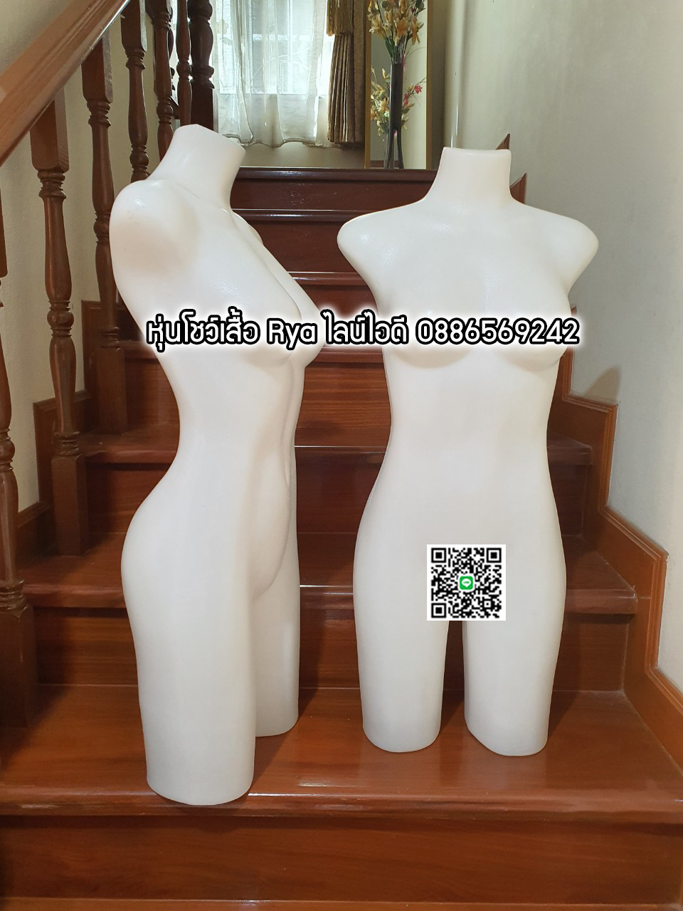 หุ่นโชว์ชุดว่ายน้ำ โชว์เสื้อ โชว์แซกสั้น เดรสสั้น สีขาว มือ1