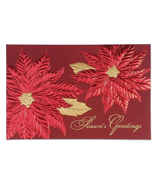 การ์ดคริสต์มาส วันปีใหม่ ปั๊มฟอยล์เมทัลลิคลายนูน