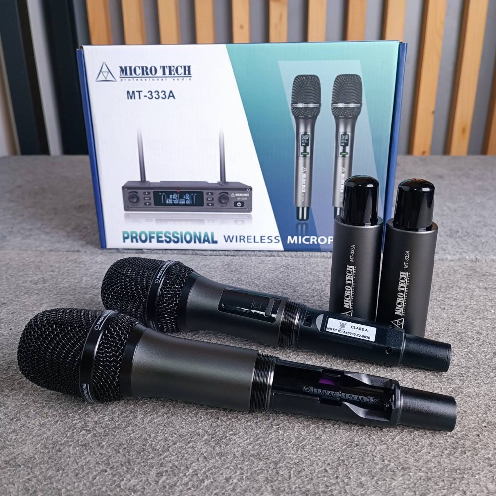ไมค์2ด้าม MICROTECH MT-333A ไมค์ลอย ถือคู่ UHF MT 333A MT333A ไมค์ลอยมือถือคู่UHF ไมโครโฟนแบบไร้สาย เอไอ-ไพศาล
