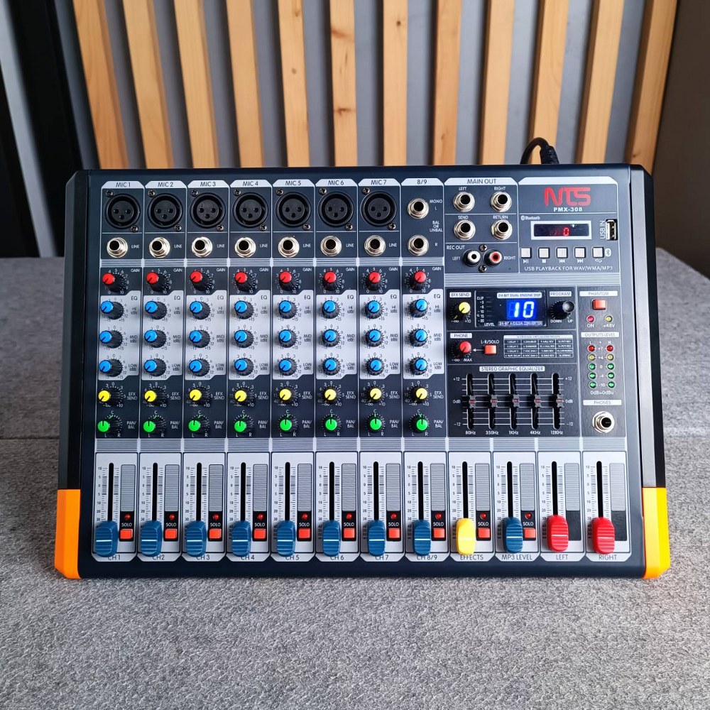 NTS PMX308 POWERMIXER PMX 308 เพาเวอร์มิกเซอร์ บลูทูธ power mixer มิกเซอร์มีแอมป์ PMX-308 เครื่องขยายเสียง เอไอ-ไพศาล