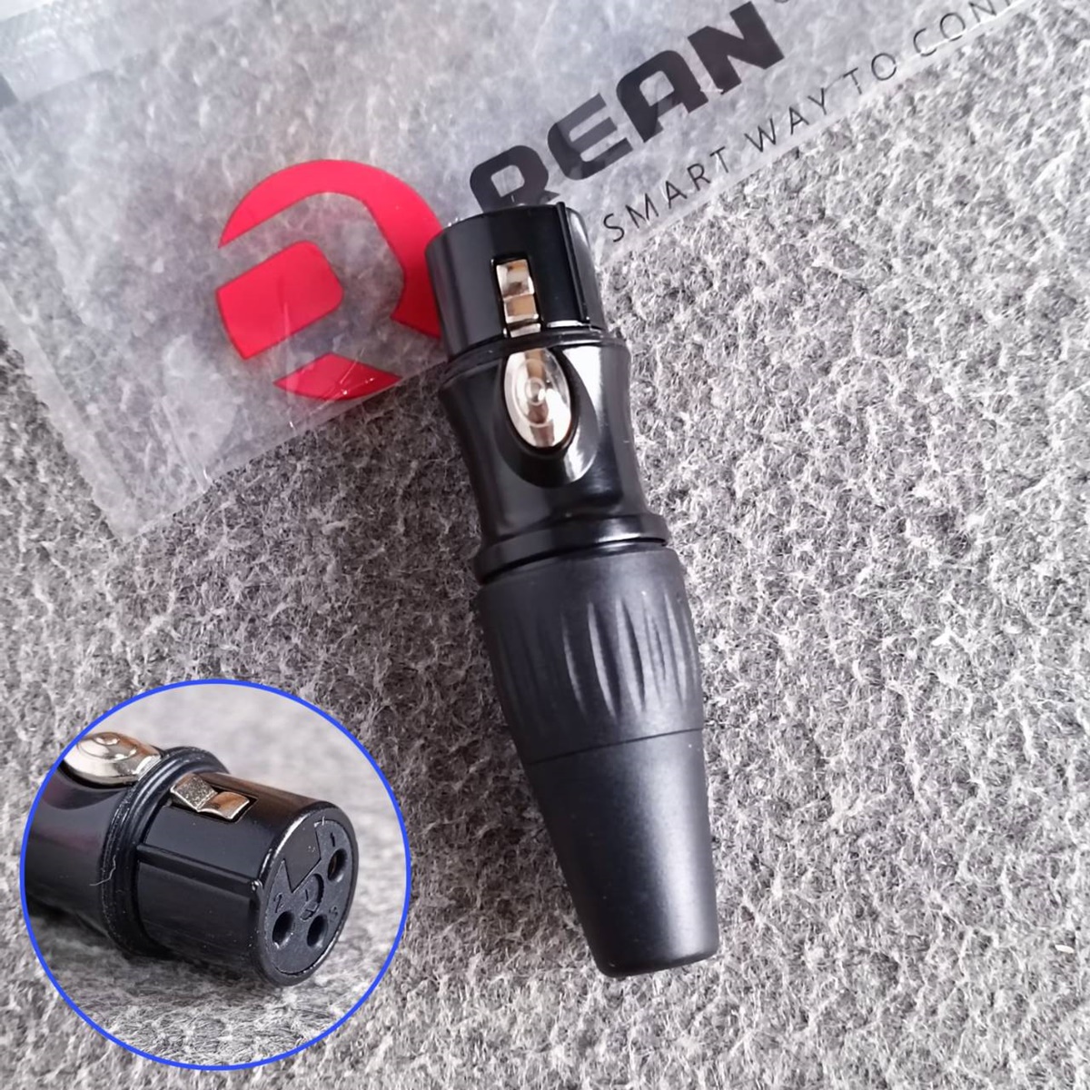 REAN XLRตัวเมีย สีดำ RCX3F-M-012-1 แจ็คแคนนอนตัวเมีย J.CANNON XLRตัวเมีย3รู เอไอ-ไพศาล