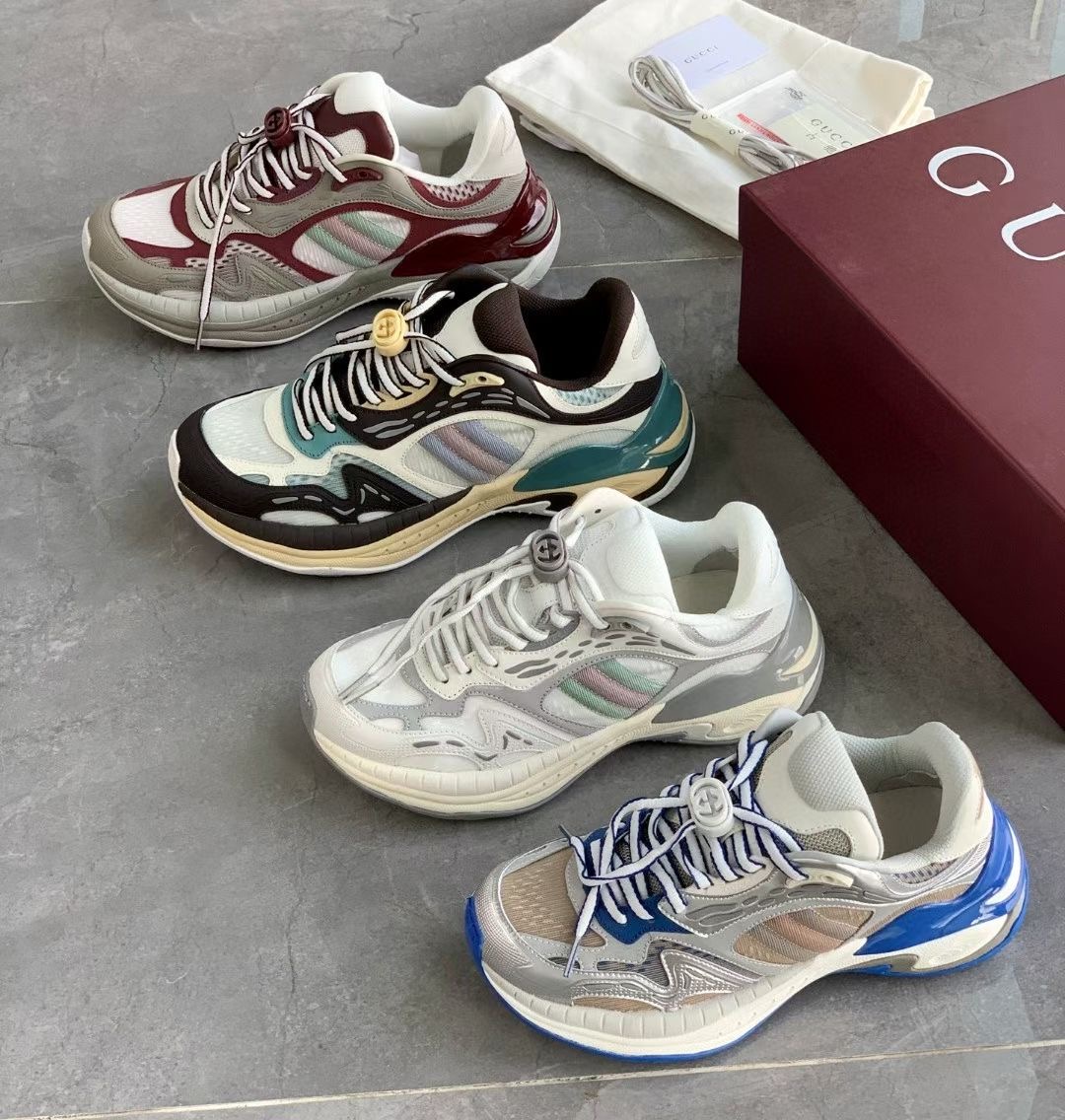 **do*รองเท้าผ้าใบ GUCCI 2.0 TRAINER ความสูงส้น 5 cm มี 4 สี มีไซส์ 36-45 ใส่ได้ ชาย หญิง สินค้าใหม่ ของแท้