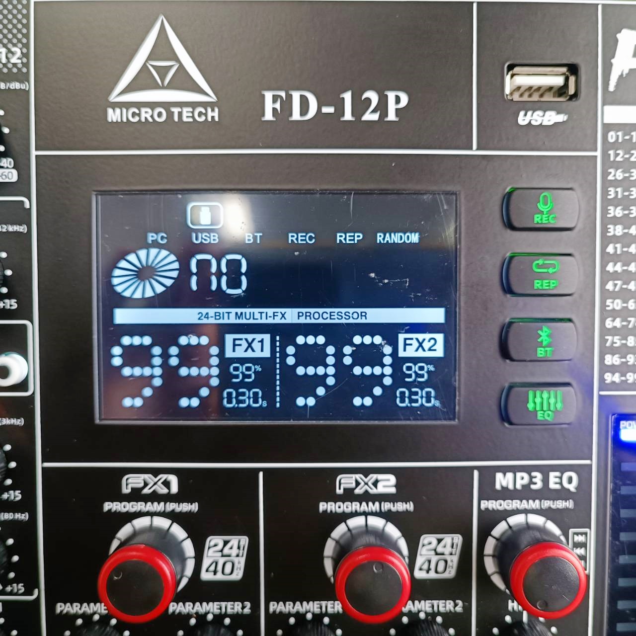MICROTECH FD-12P powermixer เพาเวอร์มิกเซอร์ 12 ช่อง มิกเซอร์ เอฟเฟคแท้ ไมโครเทค MICROTECH เอไอ-ไพศาล