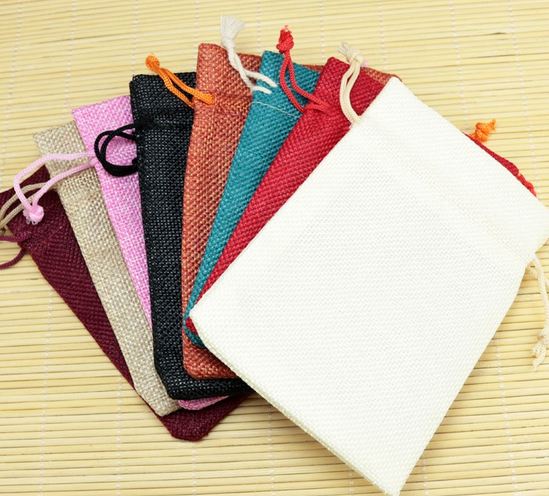 ถุงใส่ของชำร่วย ถุงผ้ากระสอบ ขนาด 13x18 cm สีลูกกวาด สีฟ้าน้ำทะเล สีแดง สีน้ำตาล สีชมพู สีดำ ถุงใส่ของขวัญ ของที่ระลึก 553493
