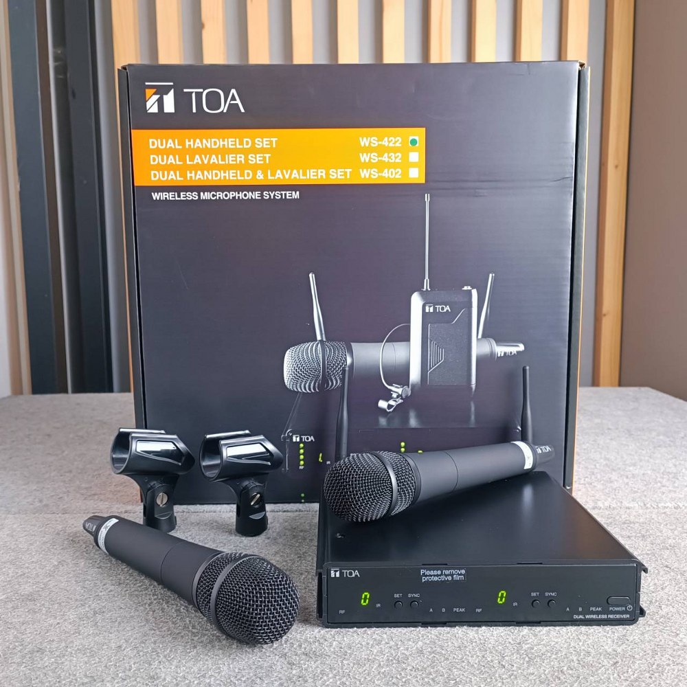 TOA WS-422 AS ไมค์ลอย ถือคู่ ย่าน UHF ความถี่ตอบสนอง 80 Hz - 15,000 Hz ติดตั้งสะดวกรวดเร็วใช้งานง่าย ใช้ถ่าน AA WS 422 AS WS422 AS WS 422AS WS422AS เอไอ-ไพศาล