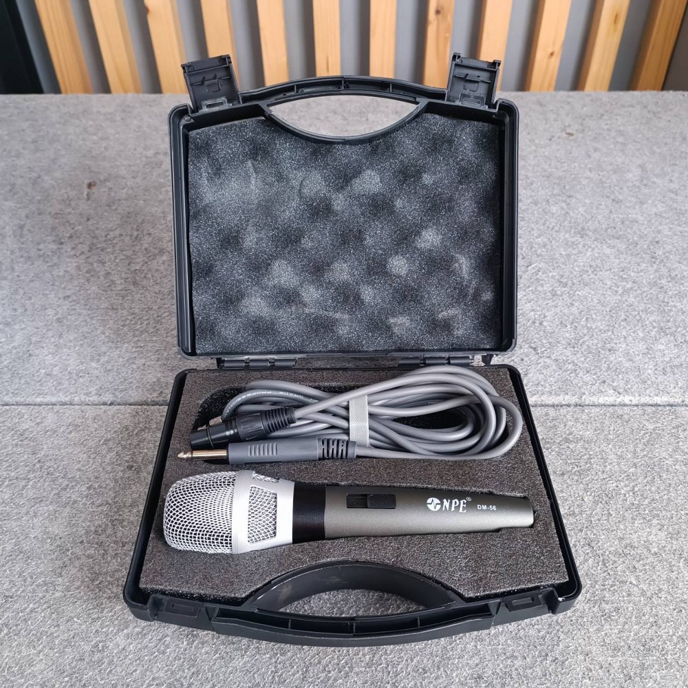 NPE DM-56 ไมค์สาย ไมค์โครโฟน พร้อมสาย4.5เมตร DM 56 ไมค์ร้องเพลงไมค์แบบสาย ด้ามไมค์เนื้อโลหะ DM56 เอไอ-ไพศาล