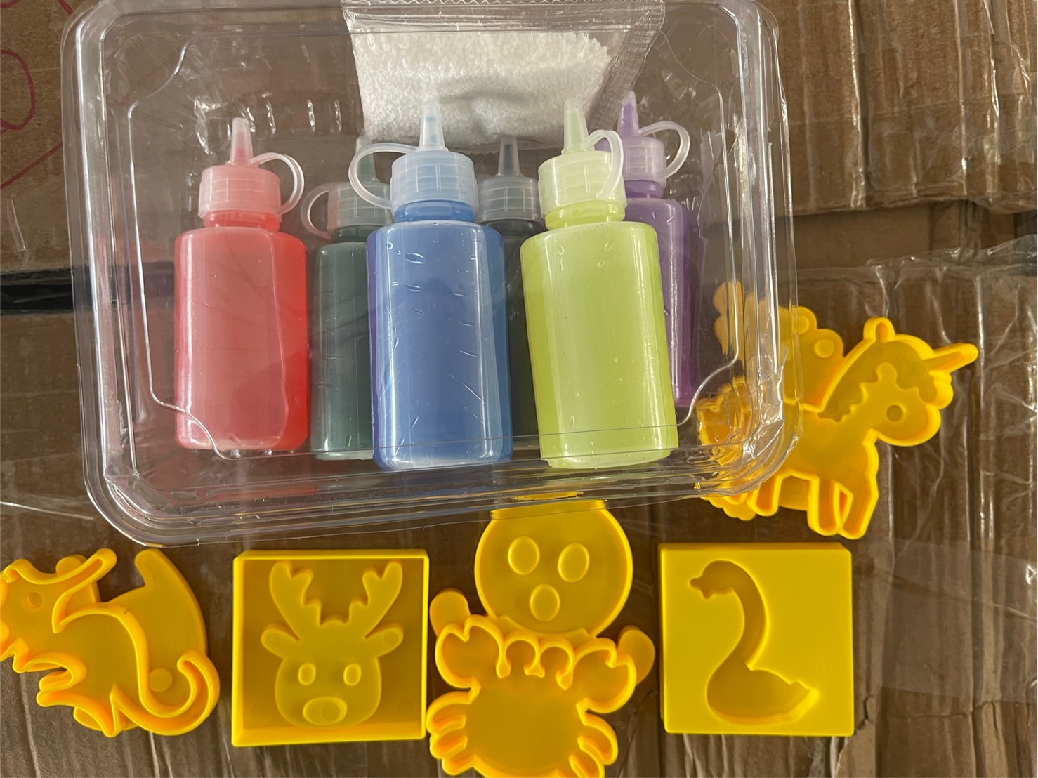 690 ของเล่นเด็กเจลลอยน้ำพิมพ์รูปสัตว์ เจลน้ำใส่ถพิมพ์ ปลีกกล่องละ