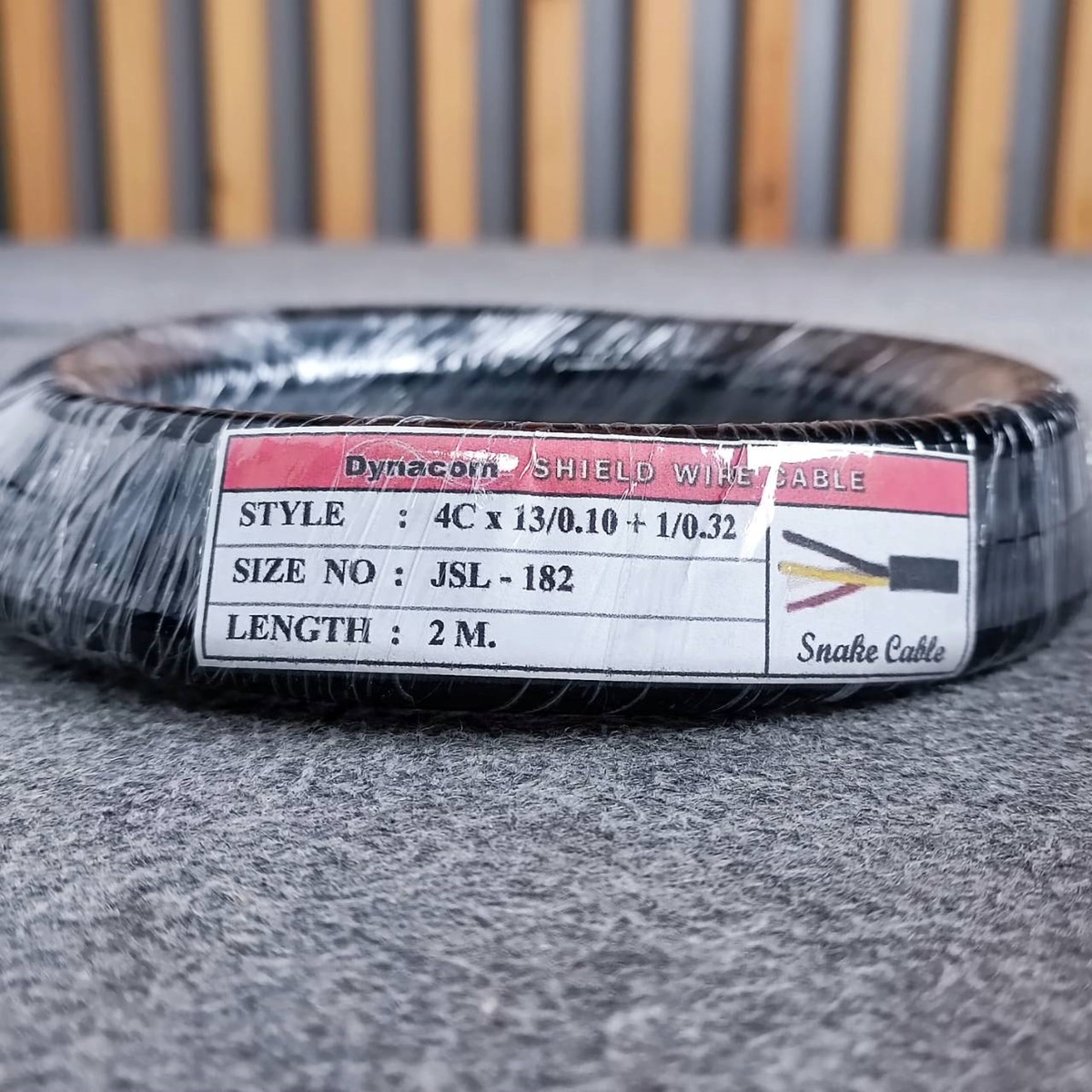 (1ขด) มี 5 ขนาดให้เลือก สายมัลติคอร์ 4คอร์ JSL-182(เมตร) สีดำ ขด 2 / 3 / 4 / 5 / 10 เมตร สายสัญญาณเสียง สาย4คอร์ JSL182 JSL 182 Multicore Cable เอไอ-ไพศาล