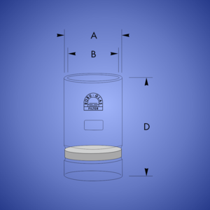 Filter Crucibles /sinter glass crocible por 1/2/3/4/5, 30 ml - 50 ml, Robu - Germany