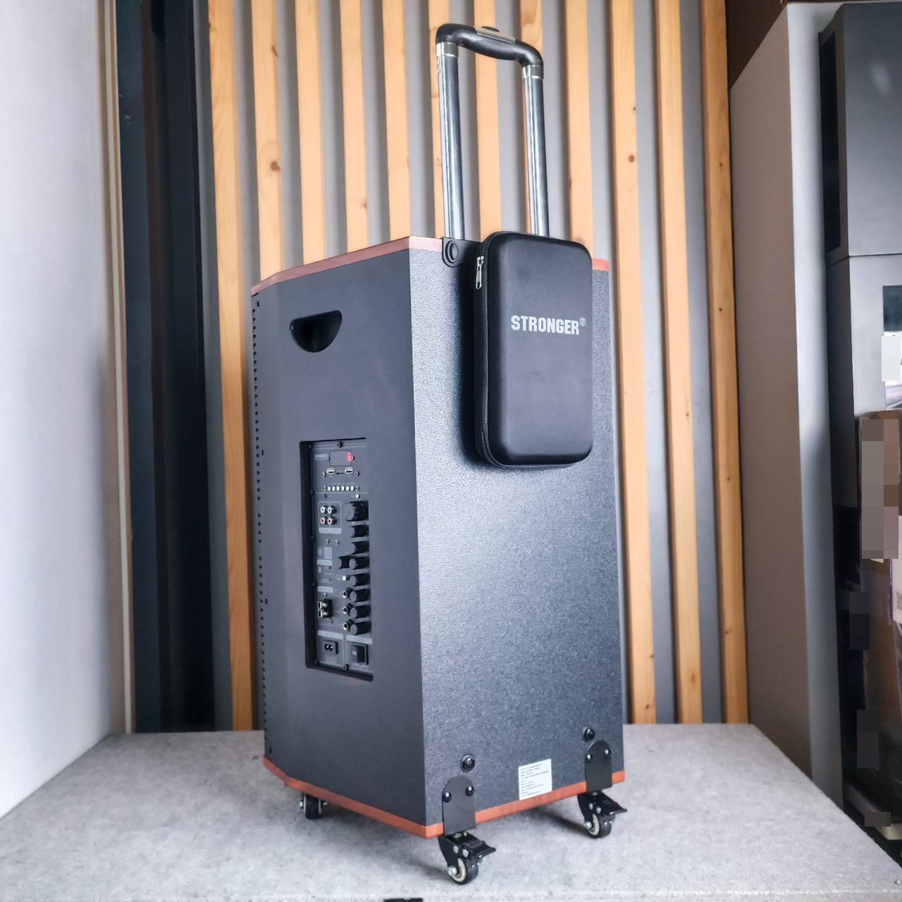 STRONGER STG-8115A ตู้ลำโพงไม้ ล้อลาก 15นิ้ว พร้อมไมค์ลอย ลำโพงบลูธูท ลำโพงพกพา ลำโพงล้อลาก ลำโพงกลางแจ้ง STG 8115A STG8115A เอไอ-ไพศาล