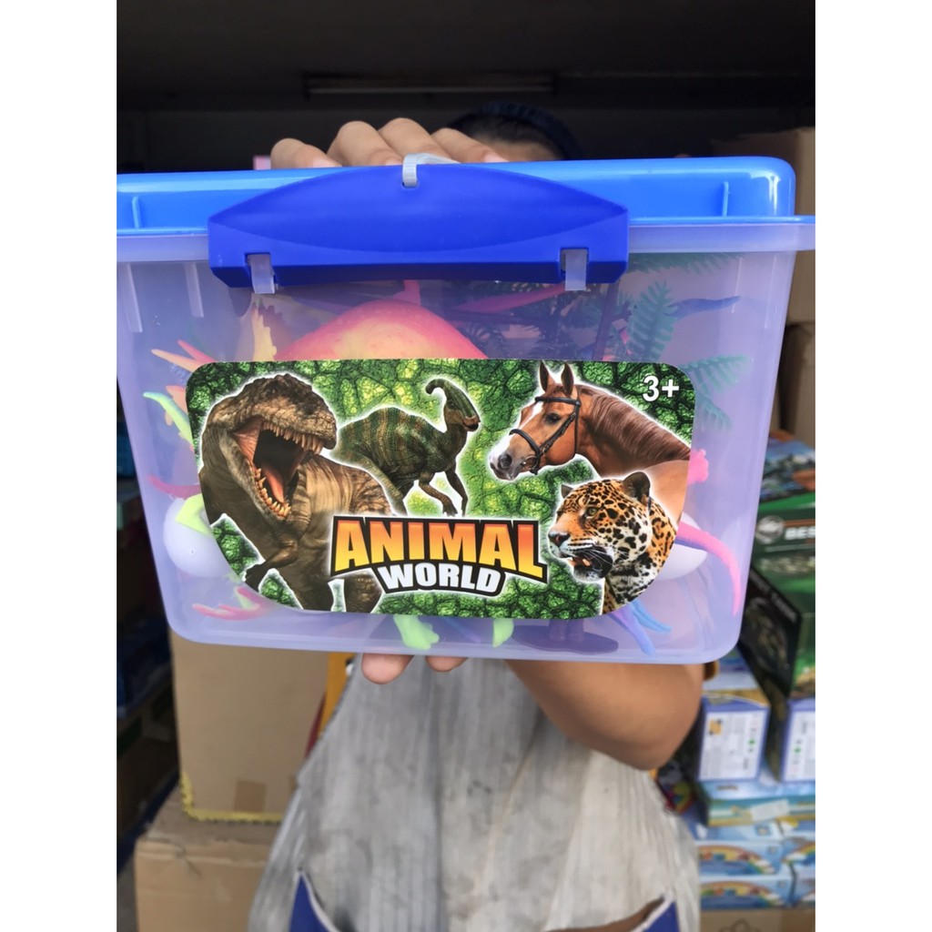 3138-20 ของเล่นเด็กโมเดลไดโนเสาร์กล่องพลาสติก ชิ้นละ