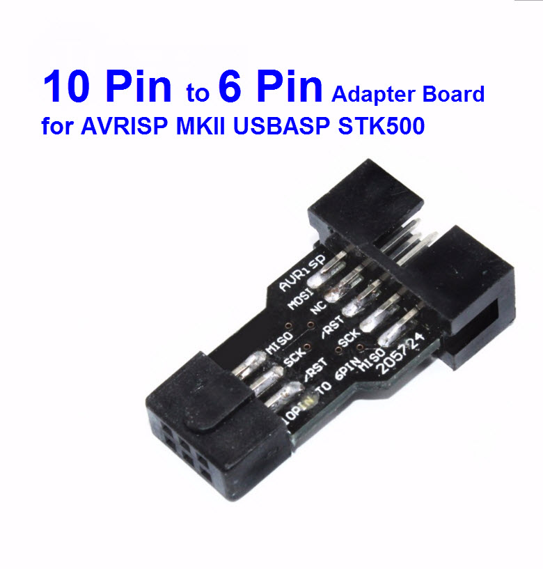 AVRISP/USBasp 10pin to 6pin Adapter