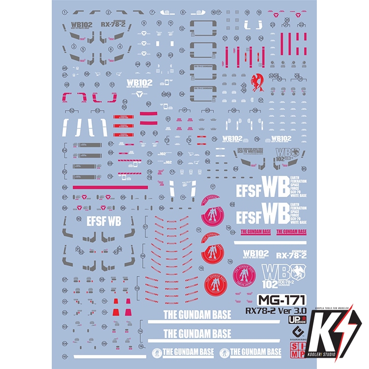 Waterdecal EVO UP Grade MG RX78 3.0 #ดีคอลน้ำสำหรับติดกันพลา