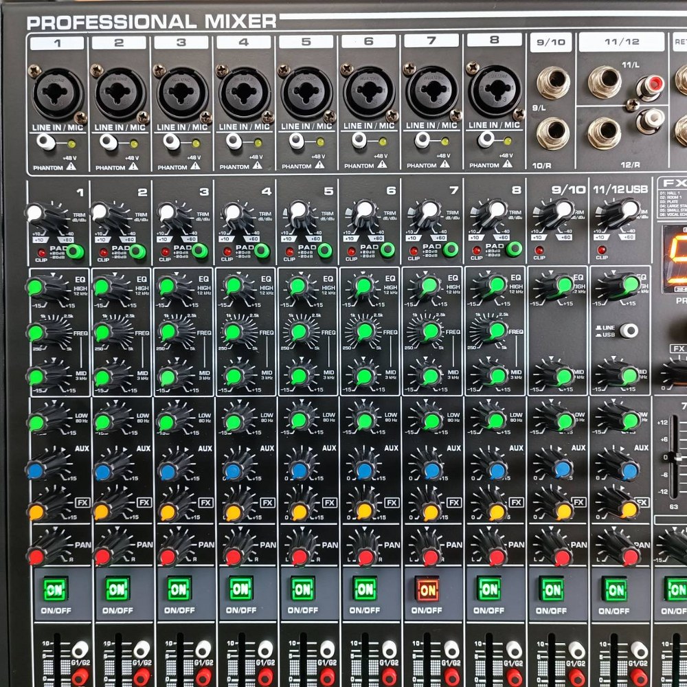 MICROTECH HK-12 MIXER แถมฟรี ปีกยึดRACK ไมโครเทค USB บลูทูธ MP3 มิกเซอร์อนาล็อก 12 ช่อง เอฟเฟคแท้ HK 12 HK12 เอไอ-ไพศาล