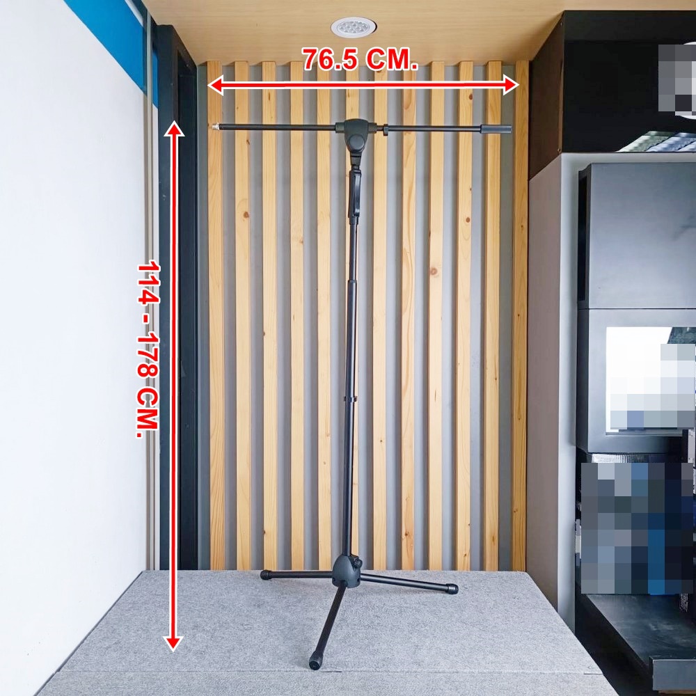 NTS ST-102 ขาตั้งไมค์บูม AUTO LOCK ขาไมค์ตั้งพื้น ขาไมค์บูม ขาไมค์ ขาตั้งไมโครโฟน ST 102 Boom Microphone Stand ST102 เอไอ-ไพศาล