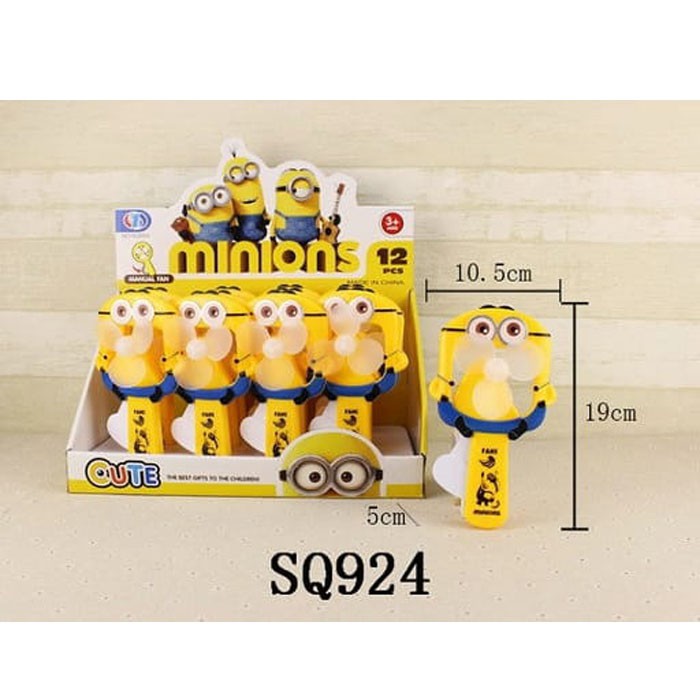 SQ924 ของใช้เด็กพัดลมมือถือมินเนียน ยกกล่อง 12 ชิ้น (ของหมด)