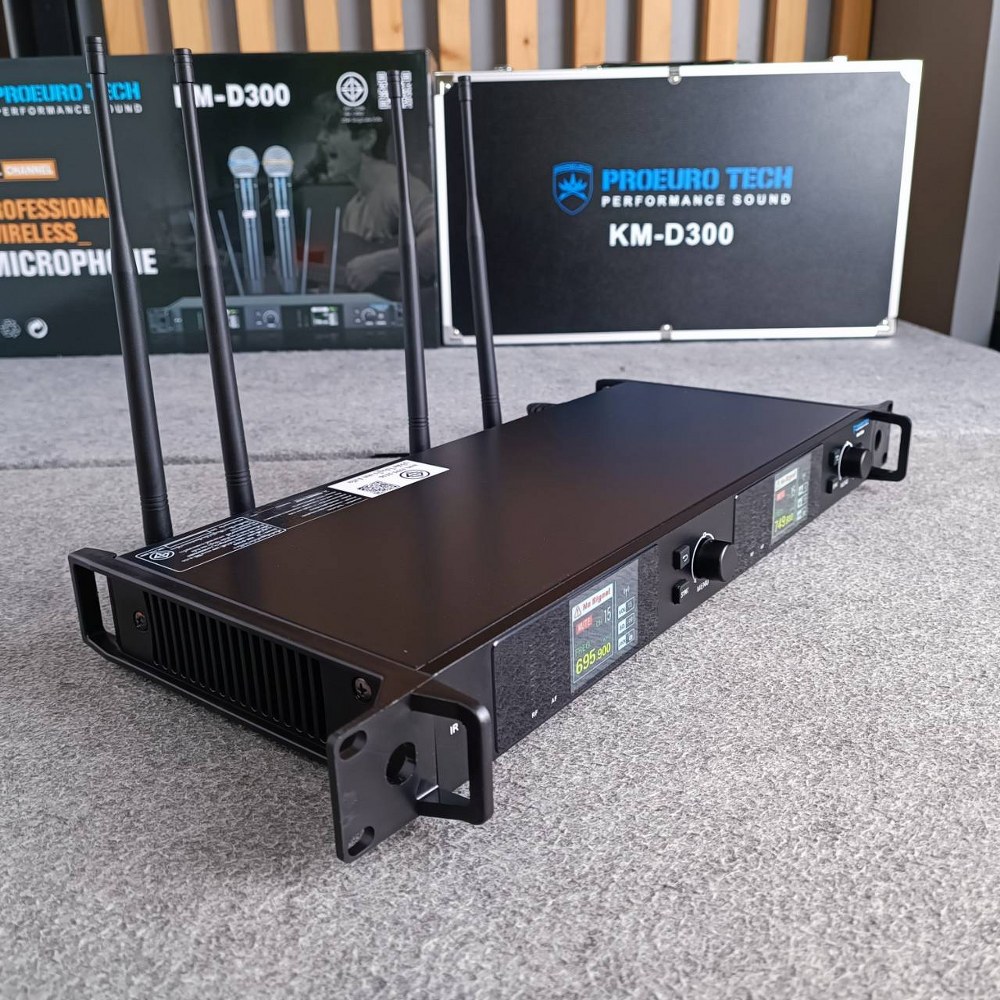 PROEUROTECH KM-D300 ไมค์ลอย UHF 4เสา ไมโครโฟน Wireless UHF ไมโครโฟนไร้สาย ไมค์ลอยคู่มือถือ โปรยูโรเทค KM D300 KMD300 เอไอ-ไพศาล