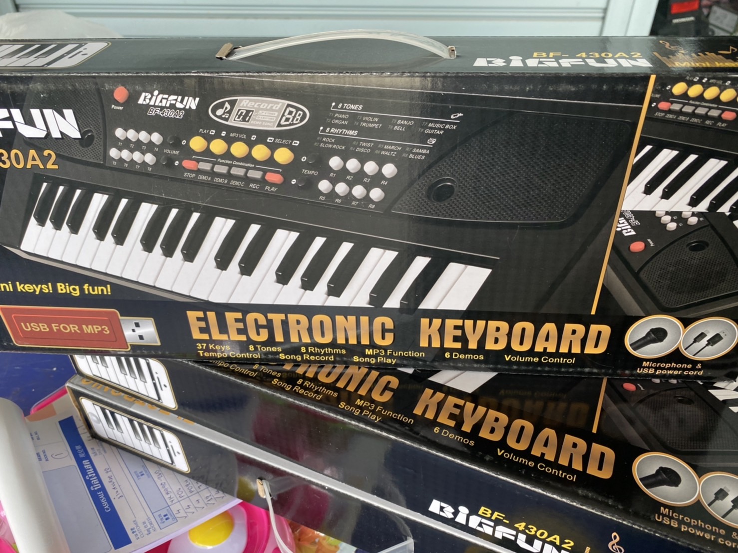 BF430A2-1 ของเล่นเด็กเครื่องดนตรี ออร์แกนใส่ถ่าน คลีย์บอร์ดใส่ถ่าน ชิ้นละ