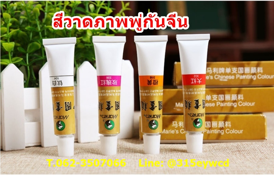 สีวาดภาพพู่กันจีน MARIES 12ml