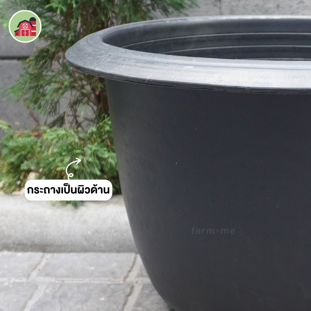 กระถางต้นไม้ทรงกลม ผิวด้าน เบอร์20 รุ่นJazz ขายส่ง 10 ใบ