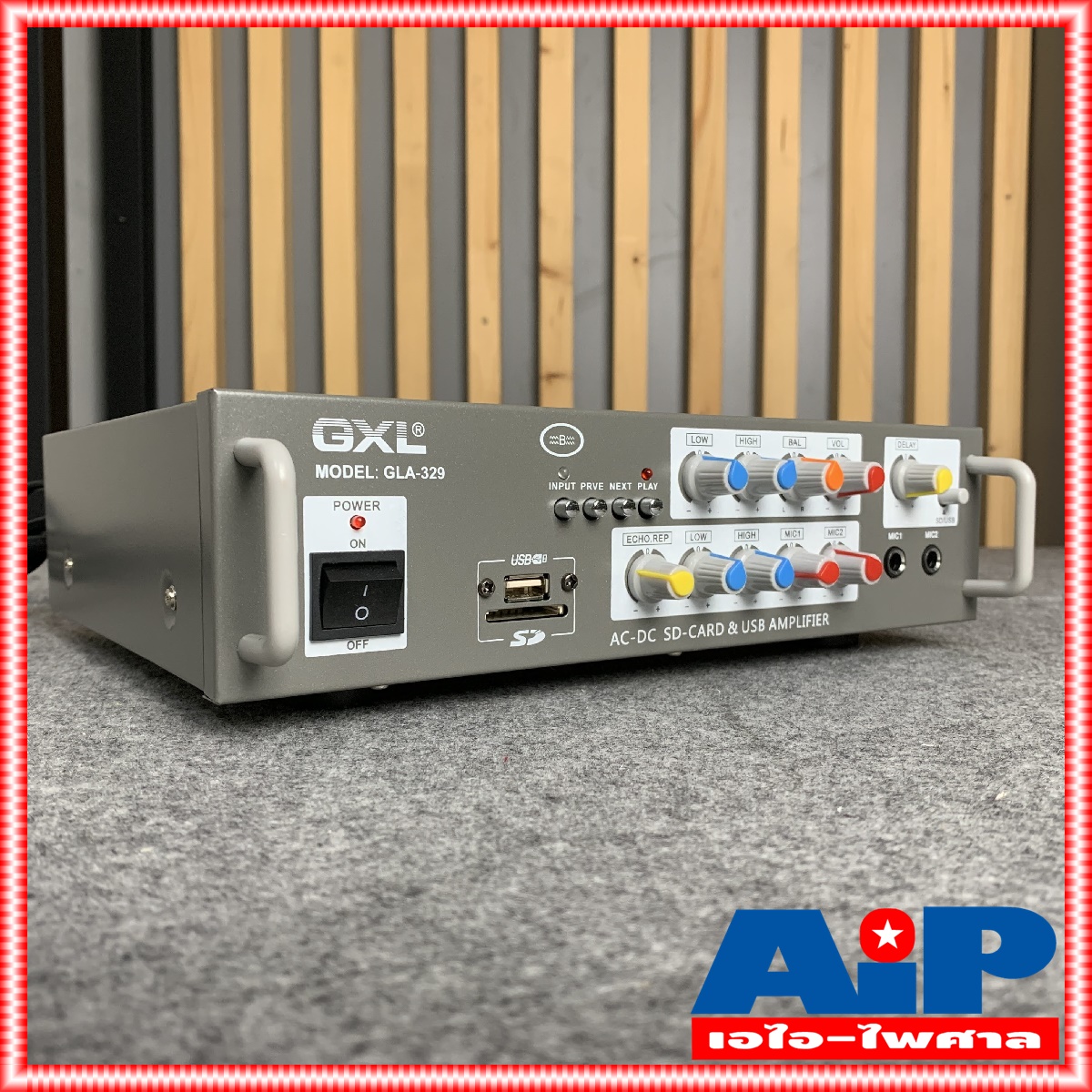 GXL GLA329EXTRA แอมป์ USB AC/DC บลูทูธ เครื่องขยายเสียง GLA329 GLA-329 GLA 329 ใช้ได้ทั้งไฟบ้าน และไฟรถยนต์ 12V เอไอ-ไพศาล