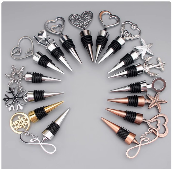 ของขวัญ ของชำร่วยงาน แต่งงาน ของที่ระลึกงานเกษียณ ที่ปิดขวดไวน์ หัว Love เกร็ดหิมะ หลากสไตล์ 360489