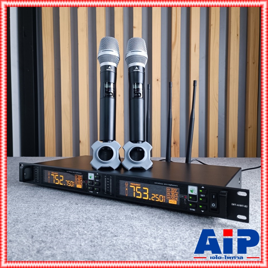 MICROTECH MT-999A ไมค์ลอยมือถือคู่UHF ไมโครเทค ไมค์ไร้สาย ย่าน UHF คลื่นความถี่ใหม่ 4 เสา MT 999 A MT999A เอไอ-ไพศาล +++