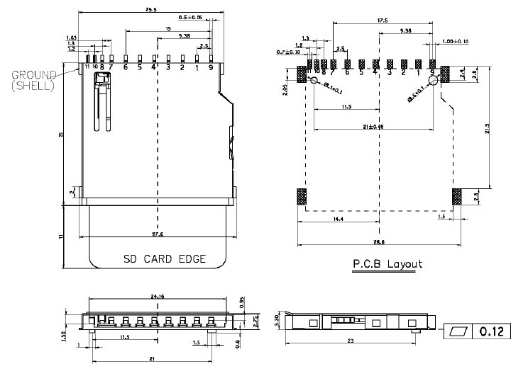 SD Card Slot Connectors