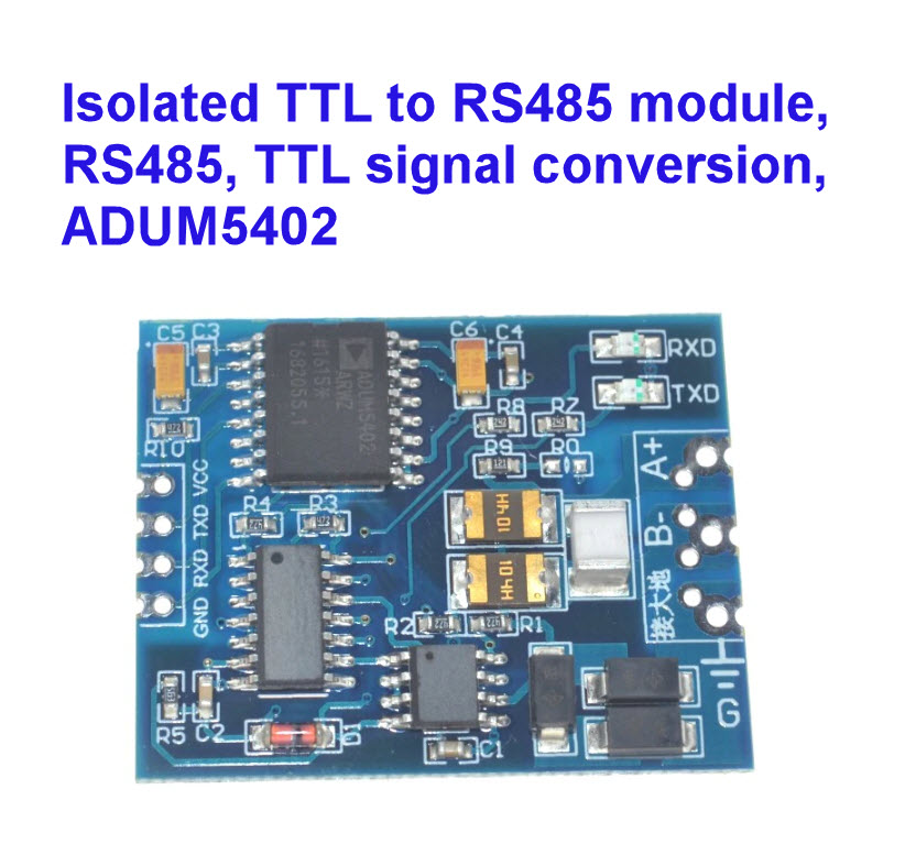 Isolated TTL to RS485 module, RS485, TTL signal conversion,
