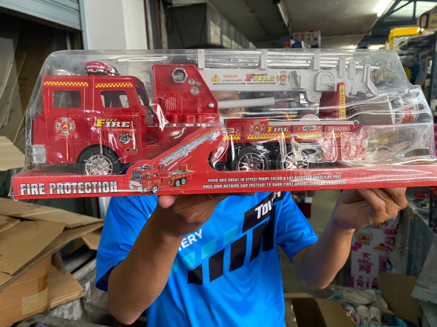 381 ของเล่นเด็กรถดับเพลิงเล่นมือ รถของเล่น รถดับเพลิงฝาครอบ