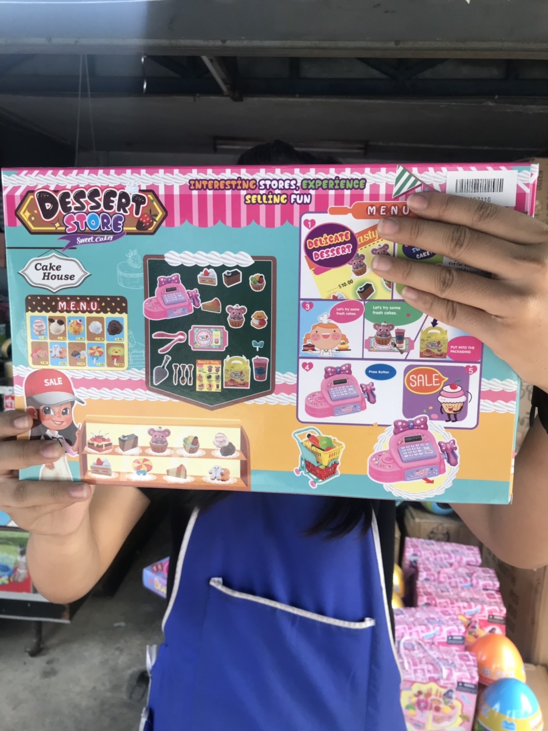 KDL888-34A ของเล่นร้านค้าพร้อมแคชเชียร์ ร้านโดนัทของเล่น