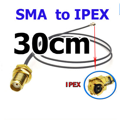 30cm U.FL IPX IPEX Female to SMA Female Inner Hole Jack