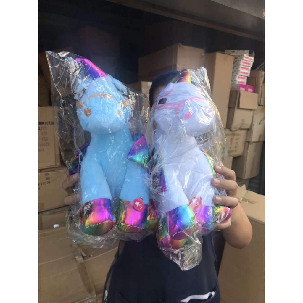 1691-1 ของเล่นเด็กตุ๊กตาม้ายูนิคอร์น มีเพลงไฟปีกขยับได้ ตัวละ