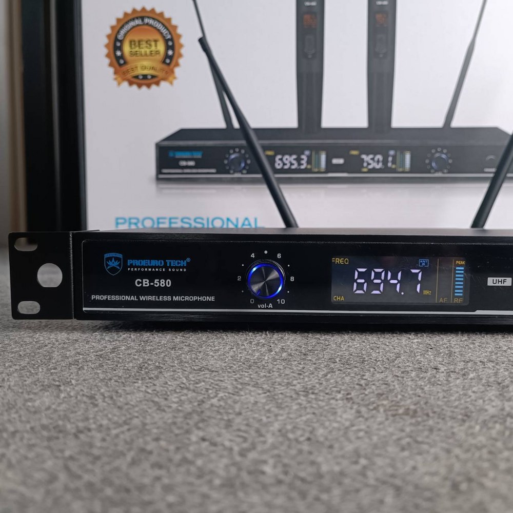PROEUROTECH CB-580 ไมค์ลอย **มือถือคู่** CB 580 CB580 ไมค์ลอยคู่ ไมค์โครโฟนไร้สาย เอไอ-ไพศาล