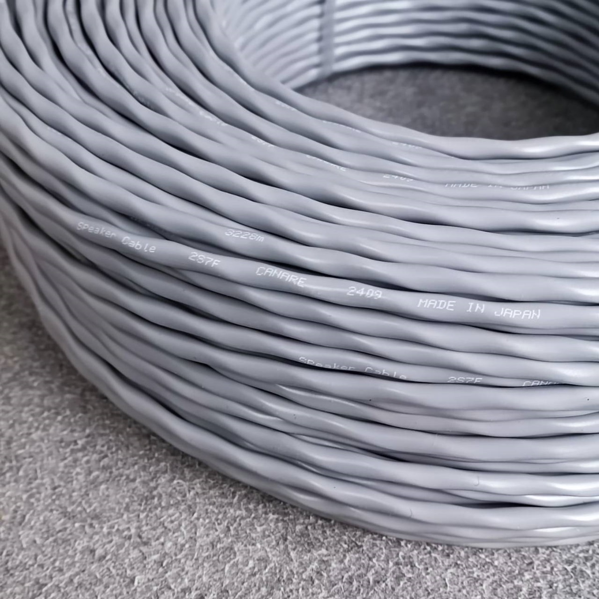 ขด200เมตร สายลำโพงCANARE 2S7F 16AWG สีเทา สายลำโพง2คอร์ ขนาด16awg ทองแดงแท้ Canare Speaker Cable 2S7F เอไอ-ไพศาล