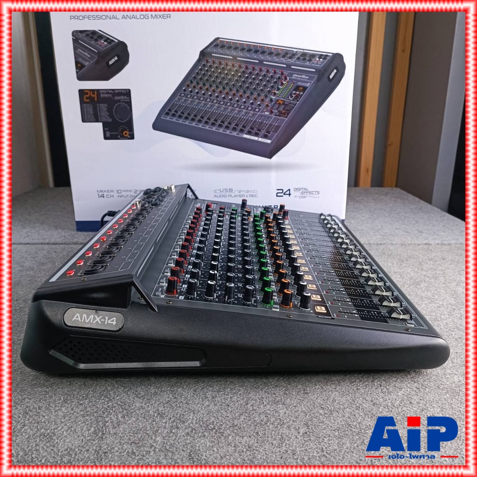 SOUNDVISION AMX-14 MIXER +++ เครื่องผสมสัญญาณ มิกเซอร์ อนาล็อก 14 CH ซาวด์ วิชั่น รุ่น AMX 14 AMX14 เอไอ-ไพศาล