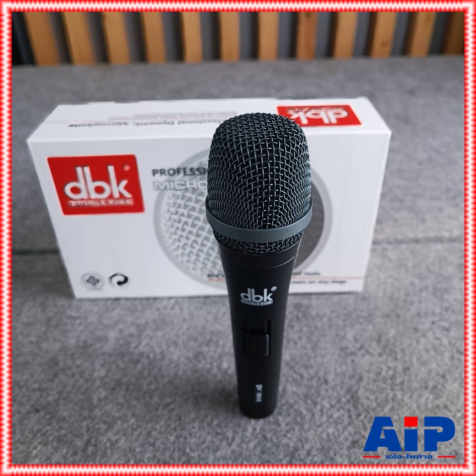 DBK DK-900 ไมค์ (ไม่มีสายแถม) ไมค์สาย ไมโครโฟน ไมค์ร้องเพลง ไมโครโฟนคุณภาพสูง ให้เสียงคมชัด Dynamic Microphone DK 900 DK900 เอไอ-ไพศาล