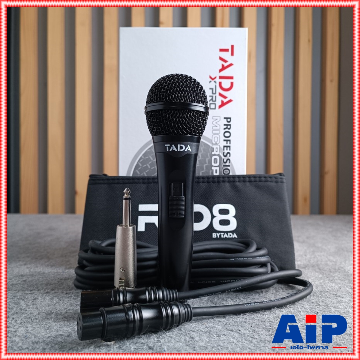 TADA RAD-8 ไมค์สาย ไมค์ไดนามิก RAD 8 RAD8 TA DA ไมค์คาราโอเกะ ไมค์ร้องเพลง แถมฟรี สาย 5 เมตร แจ็คทด ถุงเก็บไมค์ ธาดา เอไอ-ไพศาล