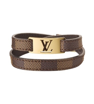 ข้อมือ Louis Vuitton Bangles Bracelet Sign IT - Damier Canvas ตารางน้ำตาล Unisex ปรับขนาดได้
