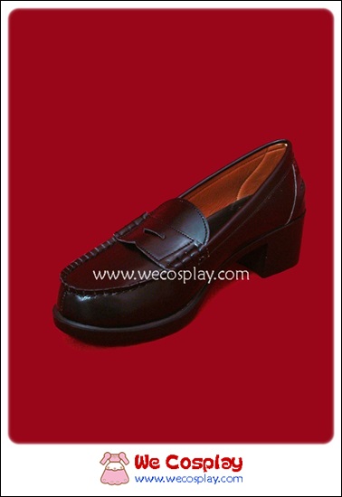 รองเท้านักเรียนญี่ปุ่น แบบเสริมส้น สีดำ Black Japanese School Shoes